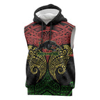 Personalized Penrith Panthers Sleeveless Hoodie Polynesian Tribal Pattern Style