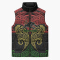 Personalized Penrith Panthers Sleeveless Puffer Jacket Polynesian Tribal Pattern Style