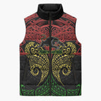 Personalized Penrith Panthers Sleeveless Puffer Jacket Polynesian Tribal Pattern Style