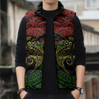 Personalized Penrith Panthers Sleeveless Puffer Jacket Polynesian Tribal Pattern Style