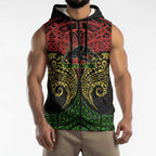 Personalized Penrith Panthers Sleeveless Zip Hoodie Polynesian Tribal Pattern Style