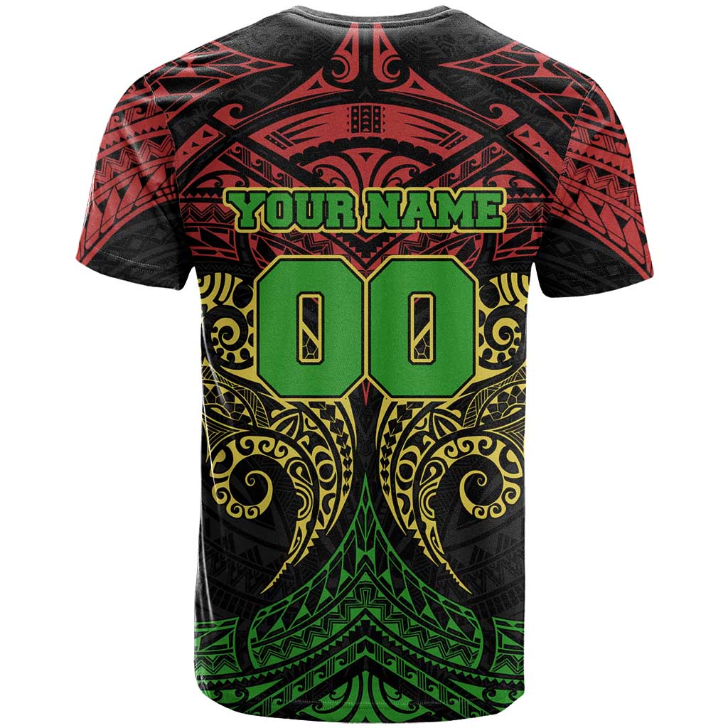Personalized Penrith Panthers T Shirt Polynesian Tribal Pattern Style