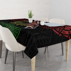 Personalized Penrith Panthers Tablecloth Polynesian Tribal Pattern Style