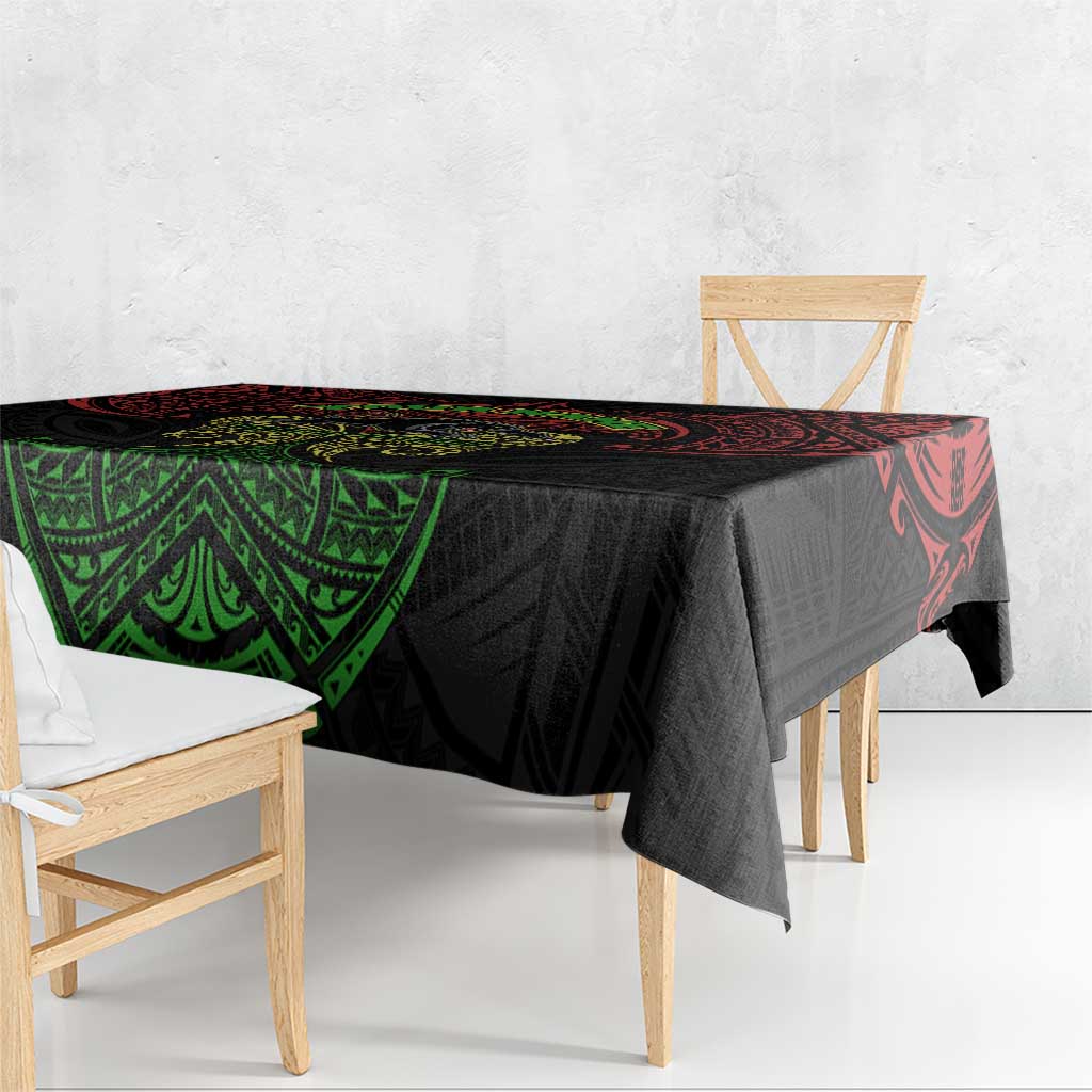 Personalized Penrith Panthers Tablecloth Polynesian Tribal Pattern Style