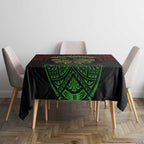 Personalized Penrith Panthers Tablecloth Polynesian Tribal Pattern Style