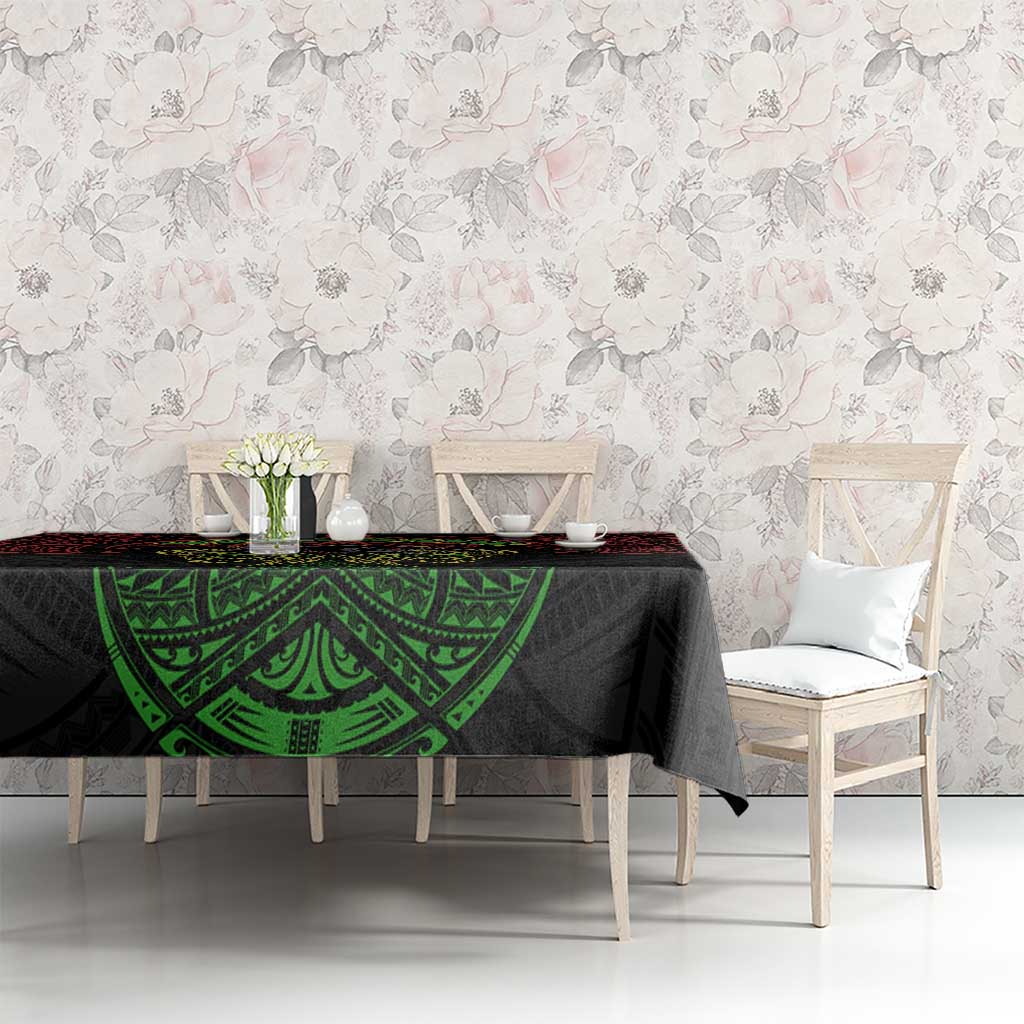 Personalized Penrith Panthers Tablecloth Polynesian Tribal Pattern Style