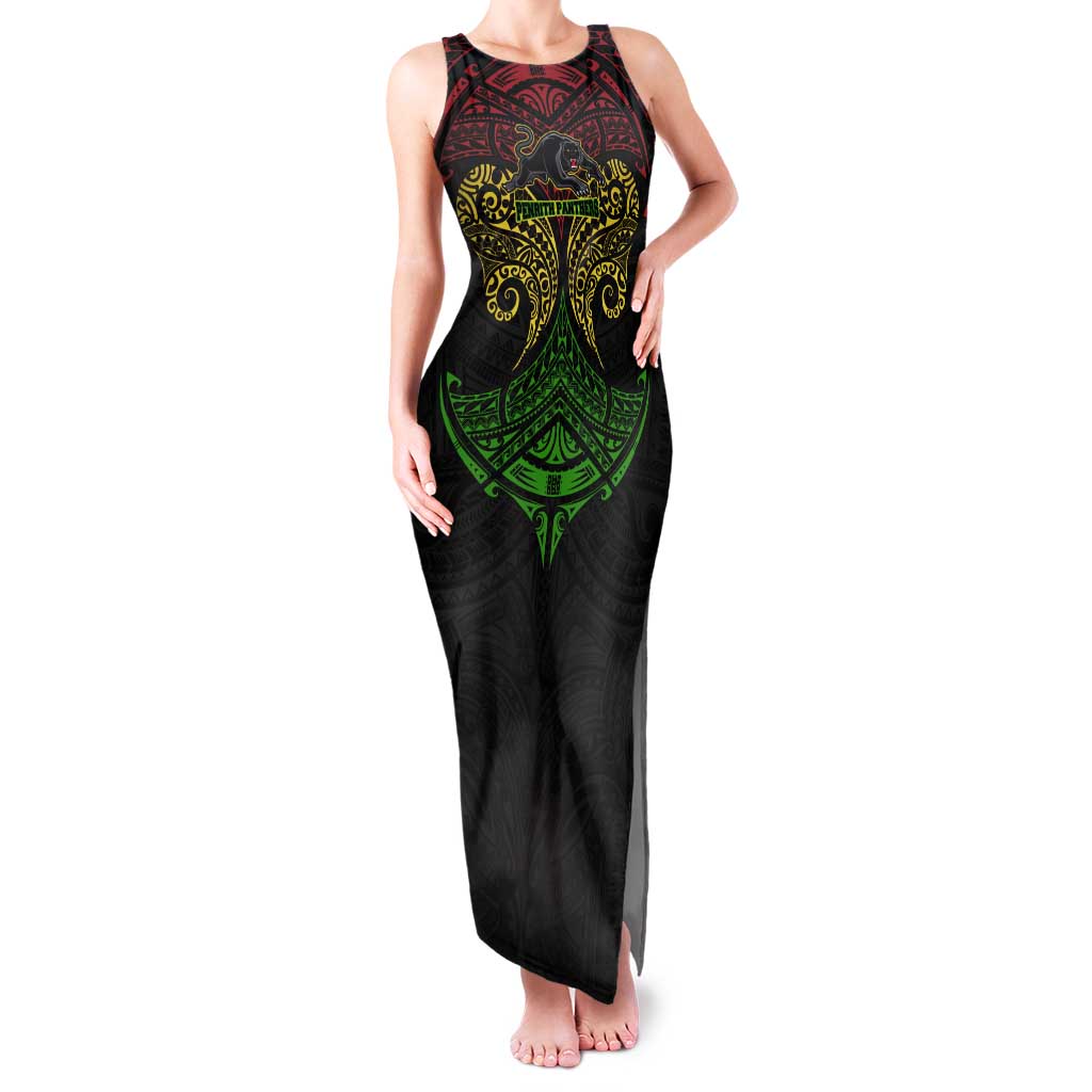 Personalized Penrith Panthers Tank Maxi Dress Polynesian Tribal Pattern Style