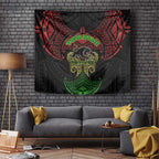 Personalized Penrith Panthers Tapestry Polynesian Tribal Pattern Style
