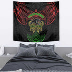 Personalized Penrith Panthers Tapestry Polynesian Tribal Pattern Style