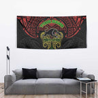 Personalized Penrith Panthers Tapestry Polynesian Tribal Pattern Style