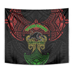 Personalized Penrith Panthers Tapestry Polynesian Tribal Pattern Style