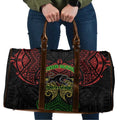Personalized Penrith Panthers Travel Bag Polynesian Tribal Pattern Style