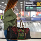 Personalized Penrith Panthers Travel Bag Polynesian Tribal Pattern Style