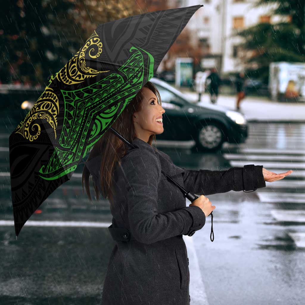 Personalized Penrith Panthers Umbrella Polynesian Tribal Pattern Style