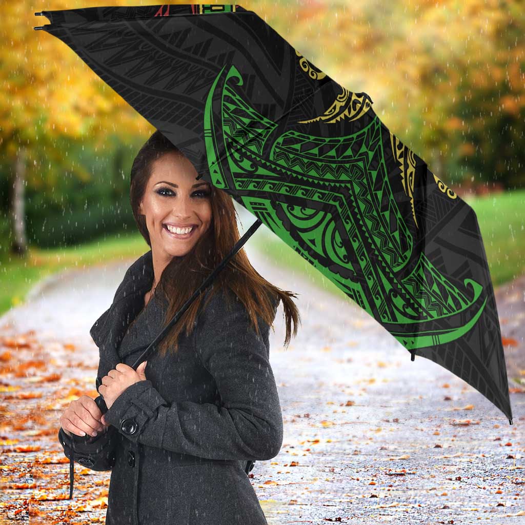 Personalized Penrith Panthers Umbrella Polynesian Tribal Pattern Style