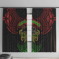 Personalized Penrith Panthers Window Curtain Polynesian Tribal Pattern Style
