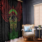 Personalized Penrith Panthers Window Curtain Polynesian Tribal Pattern Style