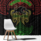 Personalized Penrith Panthers Window Curtain Polynesian Tribal Pattern Style