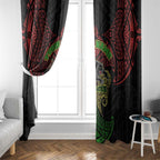 Personalized Penrith Panthers Window Curtain Polynesian Tribal Pattern Style