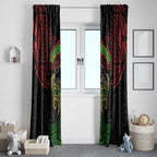 Personalized Penrith Panthers Window Curtain Polynesian Tribal Pattern Style