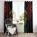 Personalized Penrith Panthers Window Curtain Polynesian Tribal Pattern Style
