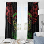 Personalized Penrith Panthers Window Curtain Polynesian Tribal Pattern Style