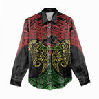 Personalized Penrith Panthers Women Casual Shirt Polynesian Tribal Pattern Style