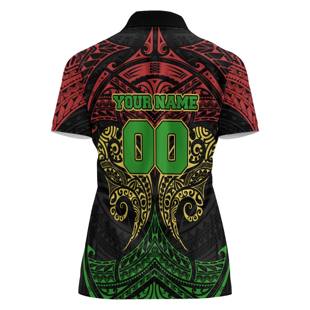 Personalized Penrith Panthers Women Polo Shirt Polynesian Tribal Pattern Style