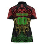 Personalized Penrith Panthers Women Polo Shirt Polynesian Tribal Pattern Style