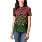 Personalized Penrith Panthers Women Polo Shirt Polynesian Tribal Pattern Style
