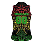 Personalized Penrith Panthers Women Sleeveless Polo Shirt Polynesian Tribal Pattern Style