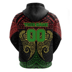 Personalized Penrith Panthers Zip Hoodie Polynesian Tribal Pattern Style