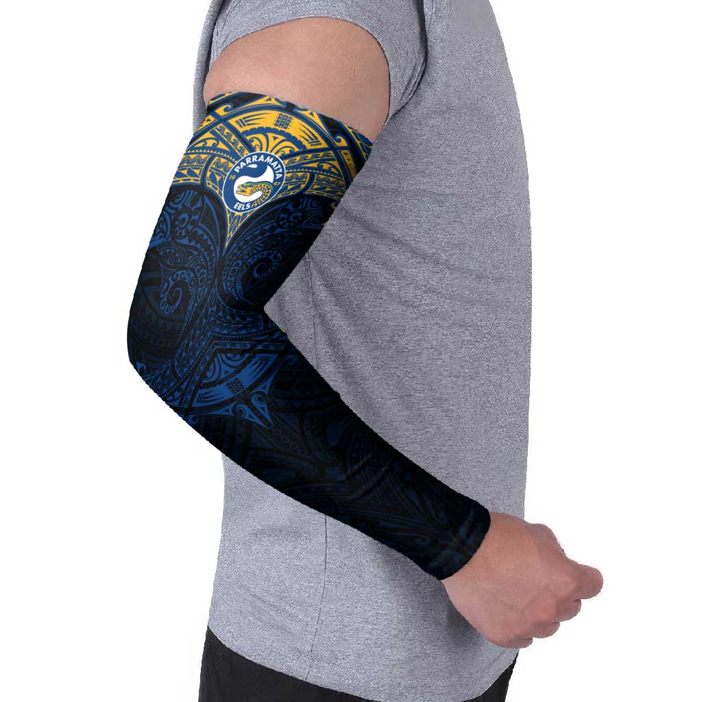 Personalized Parramatta Eels Arm Sleeves Polynesian Tribal Pattern Style