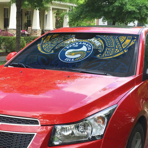 Personalized Parramatta Eels Auto Sun Shade Polynesian Tribal Pattern Style