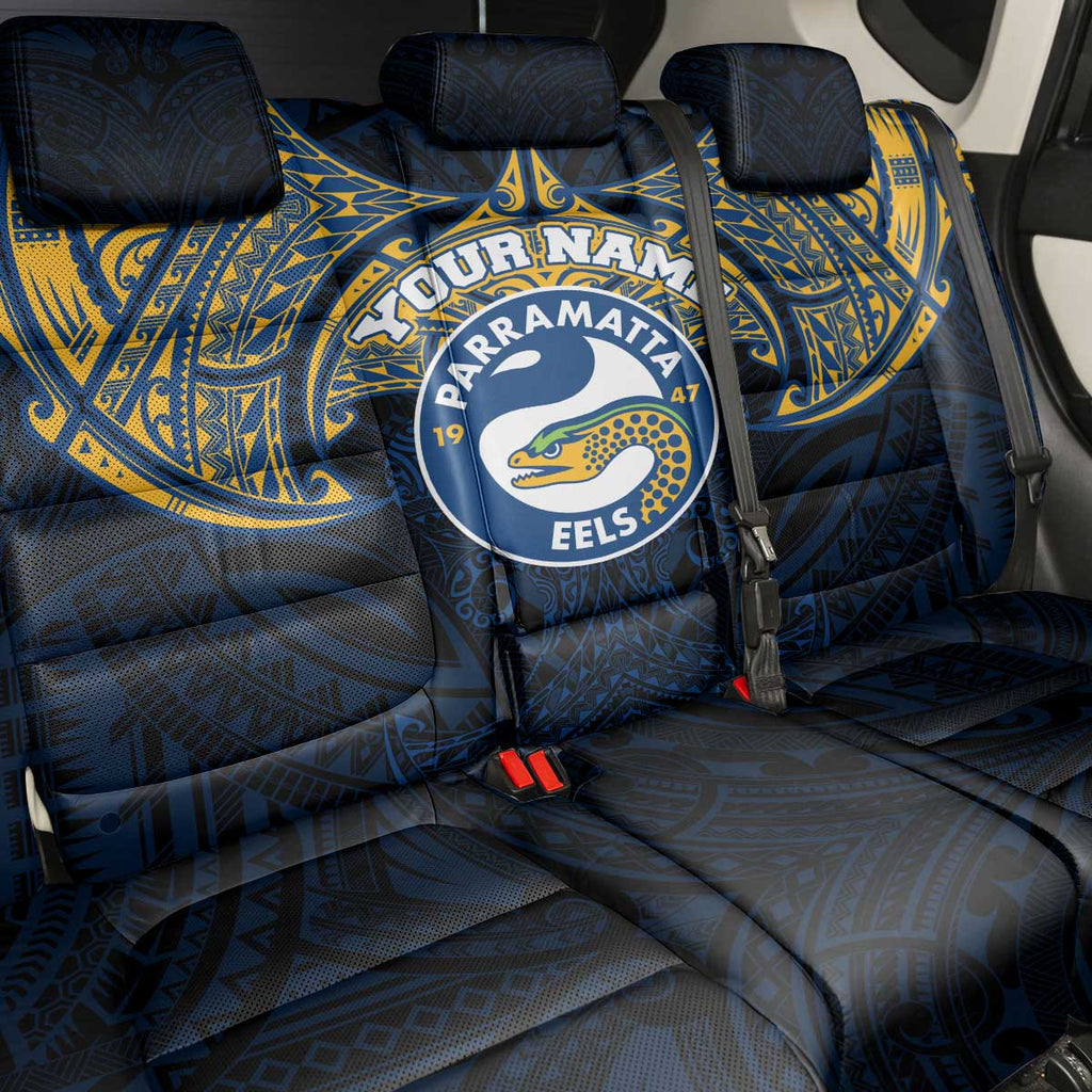 Personalized Parramatta Eels Back Car Seat Cover Polynesian Tribal Pattern Style