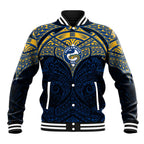 Personalized Parramatta Eels Baseball Jacket Polynesian Tribal Pattern Style