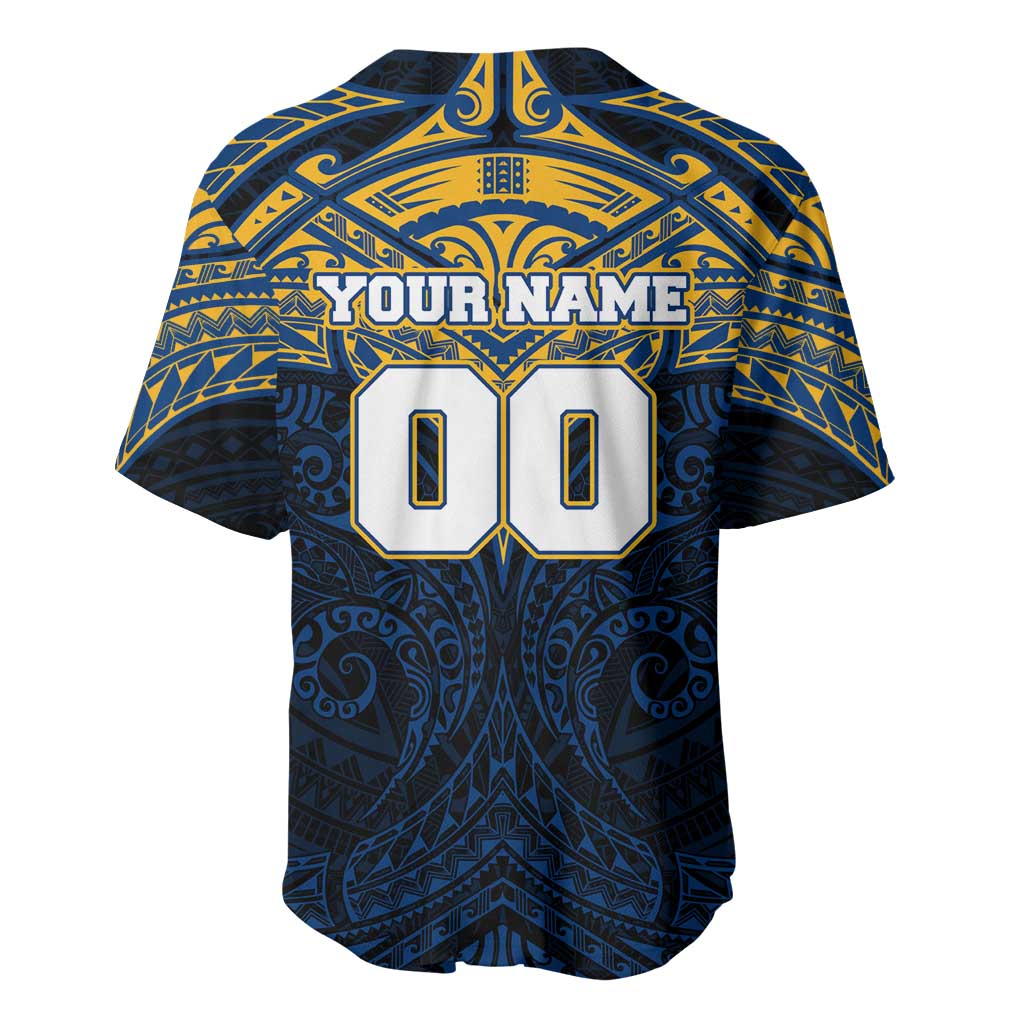 Personalized Parramatta Eels Baseball Jersey Polynesian Tribal Pattern Style