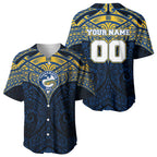 Personalized Parramatta Eels Baseball Jersey Polynesian Tribal Pattern Style