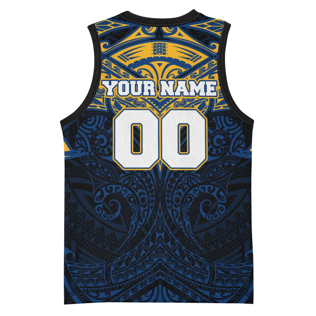 Personalized Parramatta Eels Basketball Jersey Polynesian Tribal Pattern Style