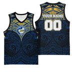 Personalized Parramatta Eels Basketball Jersey Polynesian Tribal Pattern Style