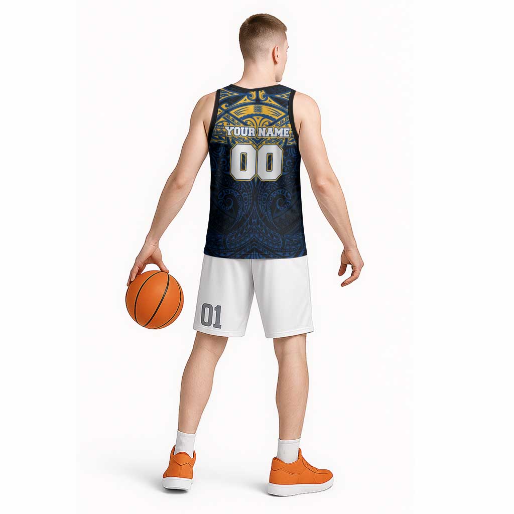 Personalized Parramatta Eels Basketball Jersey Polynesian Tribal Pattern Style