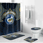 Personalized Parramatta Eels Bathroom Set Polynesian Tribal Pattern Style