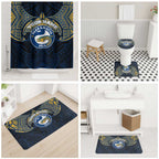 Personalized Parramatta Eels Bathroom Set Polynesian Tribal Pattern Style