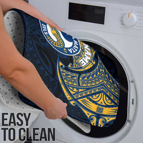 Personalized Parramatta Eels Bathroom Set Polynesian Tribal Pattern Style