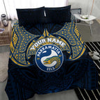 Personalized Parramatta Eels Bedding Set Polynesian Tribal Pattern Style