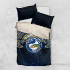Personalized Parramatta Eels Bedding Set Polynesian Tribal Pattern Style