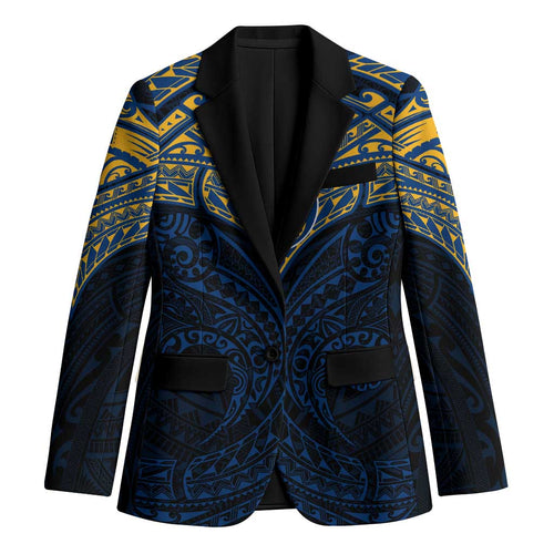 Personalized Parramatta Eels Blazer Polynesian Tribal Pattern Style