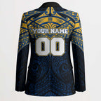 Personalized Parramatta Eels Blazer Polynesian Tribal Pattern Style