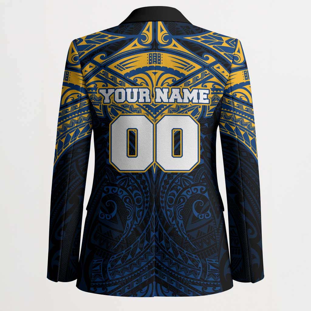 Personalized Parramatta Eels Blazer Polynesian Tribal Pattern Style