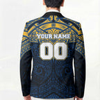 Personalized Parramatta Eels Blazer Polynesian Tribal Pattern Style